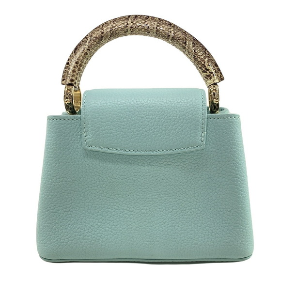 Louis Vuitton Capucines Mini Leather Handbag Vert d'Eau - Picture 3 of 16